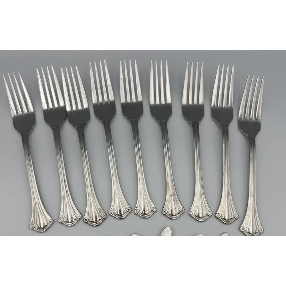 19 Piece Wallace RESPLENDENCE 18/10 Stainless‎ Flatware Fork Knife